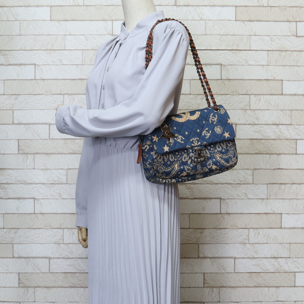 Chanel Bag Blue Dallas Paris Matelasse Shoulder